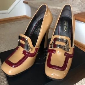 Genuine Prada Vernice Bi-color High Heels, EU 40